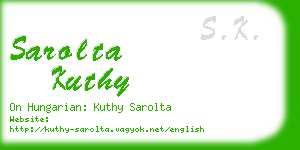 sarolta kuthy business card